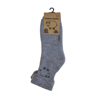 Komfortní ponožky z ovčí vlny - VOXX Woody fluffy světle šedá