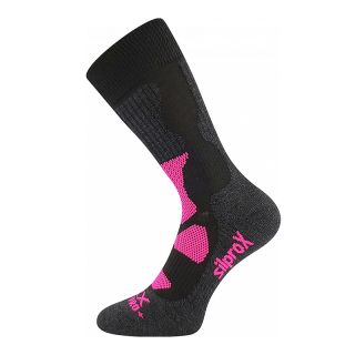 Teplé zimní Termo ponožky VoXX ETREX černo-růžová