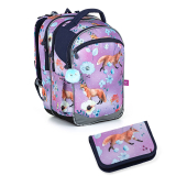 Školní batoh s liškami TOPGAL COCO 22006 SET SMALL