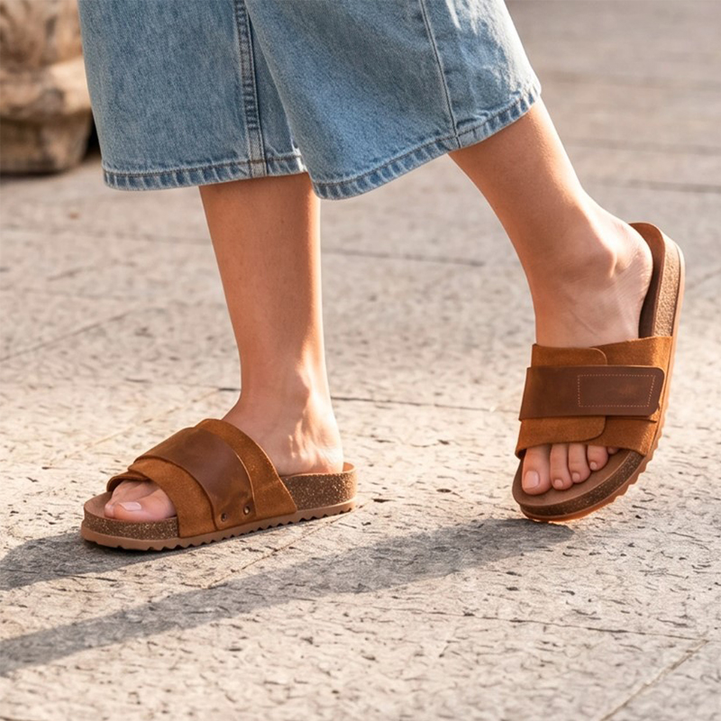 Dámské zdravotní pantofle BATZ - VENUS CAMEL ruční výroba