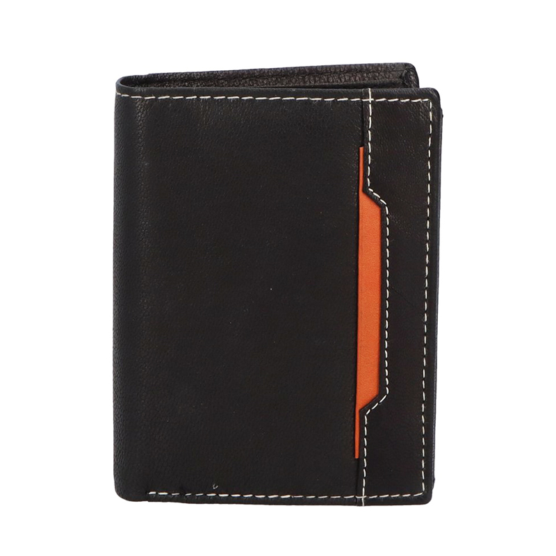 Trendová pánská kožená peněženka Vero, černo - koňaková