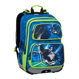 Školní batoh pro prvňáčky Bagmaster - GEN 20 B BLUE/GREEN/BLACK