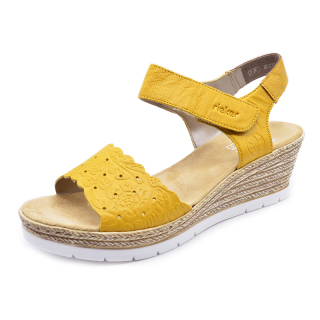 Dámské letní sandály RIEKER 619F0-68 žlutá