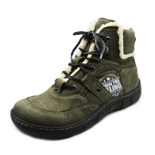 Dámská zimní kotníková obuv KACPER 4-0170 zelená