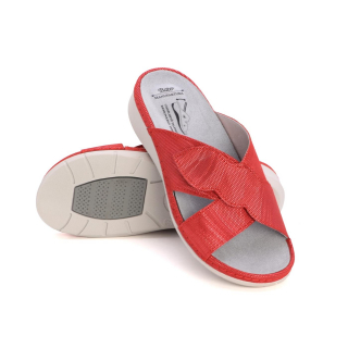 Zdravotní pantofle BATZ ruční výroba - XENIA Red