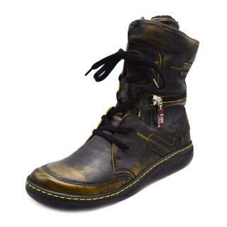 Dámská zimní kotníková obuv KACPER 4-6463 žlutá