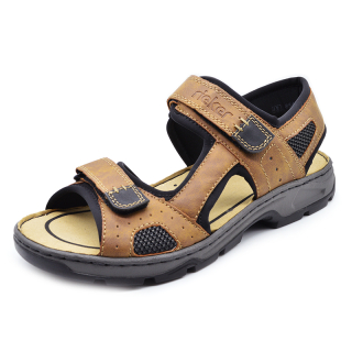 Pánské letní sandály RIEKER 26156-25 hnědá vel. 43