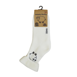 Komfortní ponožky z ovčí vlny - VOXX Woody fluffy bílá vel. 35-38