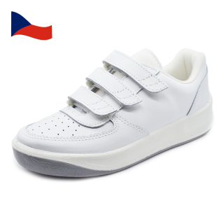 Pánské botasky na suchý zip PRESTIGE M86810 - 10 Bílá vel. 42