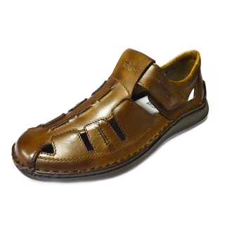 Pánské kožené sandály RIEKER 05256-25 LETNÍ vel. 40